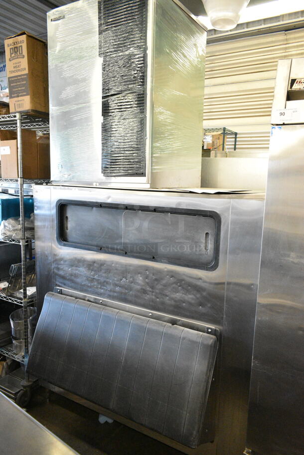 Hoshizaki KM-1340MAH Stainless Steel Commercial Ice Machine Head on Bin. 208-230 Volts, 1 Phase.  - Image 1 of 6