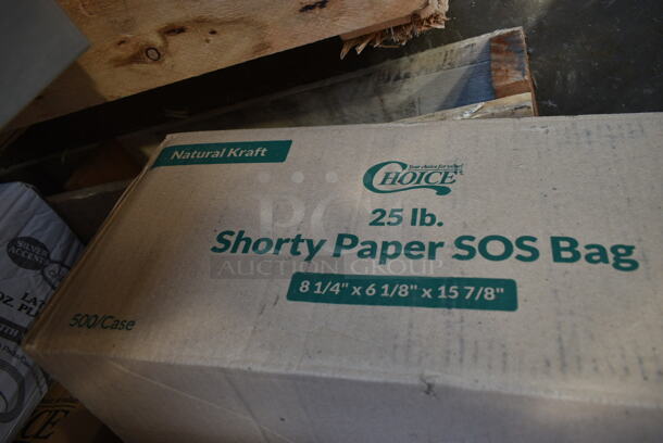 PALLET LOT of 15 BRAND NEW Boxes Including 500CC32P Choice Clear PET Plastic Cold Cup - 32 oz. - 500/Case, 130IC25PCL500 Choice 25 lb. Clear Plastic Ice Bag with Ice Print - 500/Case, Choice 25 lb Shorty Paper SOS Bag, 347RB12WHSLV White Bowl with Silver Lattice Design, Choice 0.75 oz Portion Cups, 500L1020WHT Travel Cups and Lids, 427TBBD4 Bolt Down Outdoor Table Base Plate. 15 Times Your Bid! - Image 5 of 12