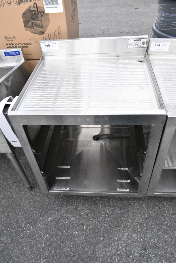 Krowne 18-GSB1 Stainless Steel Commercial Drain Board w/ Under Shelf - Image 1 of 4