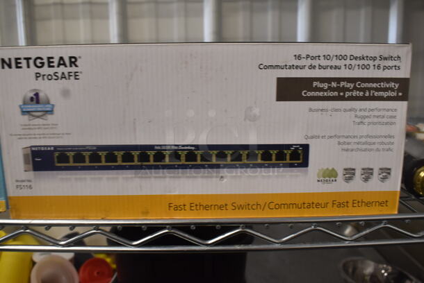 4 BRAND NEW IN BOX TP-Link 5 Port Switch TL-SF1005D and 1 Netgear ProSafe 16 Port Switch FS116. 5 Times Your Bid! - Image 4 of 5