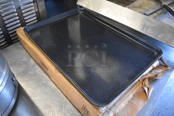 ALL ONE MONEY! Lot of 6 BRAND NEW IN BOX! Cambro Black Poly Trays. 18x26x1 - Image 2 of 3