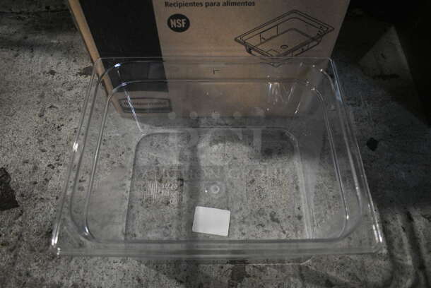 6 BRAND NEW IN BOX! Rubbermaid 2020979 Clear Poly 1/2 Size Drop In Bins. 1/2x6. 6 Times Your Bid! - Image 2 of 5