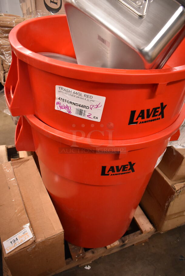 PALLET LOT of 23 BRAND NEW Boxes Including 150ASIANPINT Emperor's Select Chinese Pint Size Insulated Foil Bag - 1000/Case, 304FND109W Acopa Foundations 9" White Narrow Rim Melamine Plate - 12/Case, 3756620BP GET 6620-BP 20 oz. Blue Pepsi® SAN Plastic Pebbled Tumbler - 72/Case, Choice Pastry Bags, 471SPC100 Choice 20 13/16" Aluminum Pot / Pan Cover, 470M37015 Barfly M37015 12 3/8" Stainless Steel Bar Spoon with Fork End, 2 475TCRND44RD Lavex 44 Gallon Red Round Commercial Trash Can, 2 Box 127PL2 Choice PET Plastic Lid for 1.5 to 2.5 oz. Souffle Cup / Portion Cup - 2500/Case, 130PSVDISP4 Preserve 36007 Multi-Utensil Cutlery Dispenser, 17821313 Plate, 442CMTTW1044 Lavex 10" x 4" x 4" White Tuck Top Corrugated Mailer - 50/Bundle, 127RDTFLBULK Choice Microwavable Translucent Recessed Fit Deli Lid - 500/Case, 2 127RD16BULK Choice 16 oz. Microwavable Translucent Round Deli Container - 500/Case. 23 Times Your Bid! - Image 7 of 12