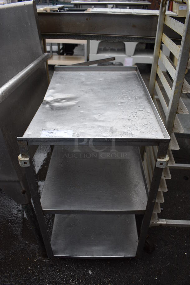 Stainless Steel 3 Tier Cart on Commercial Casters. 18x30x33 - Image 1 of 4