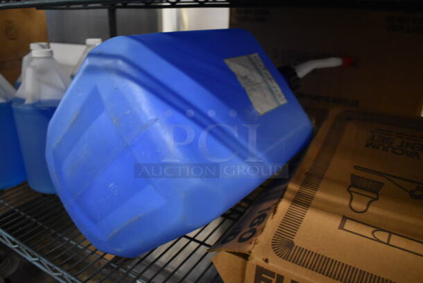 ALL ONE MONEY! Tier Lot of Various Items Including 5 Jugs of Glass Cleaner, Eureka Upright Vacuum Attachment Set Pieces and Blue Container - Image 3 of 5