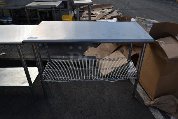 Stainless Steel Table w/ Wire Under Shelf. - Image 1 of 3