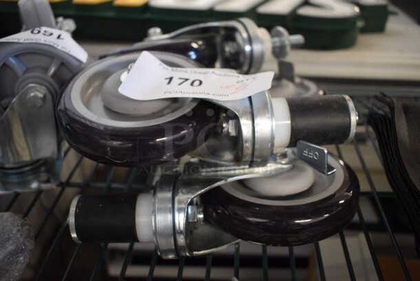 ALL ONE MONEY! Lot of 4 Commercial Casters. 5x3x8. - Image 3 of 3