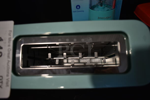 MyMini Metal Countertop Light Blue Single Slot Toaster. Store Display Unit. - Image 4 of 5
