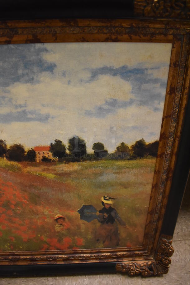 Framed Canvas Painting Reproduction of Poppies by Claude Monet From Art Dealer Ed Mero! - Image 6 of 7