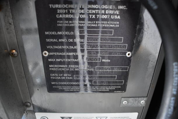 2018 Turbochef Model NGO Metal Commercial Countertop Rapid Cook Oven. 208/240 Volts, 1 Phase. 16x29x21.5 - Image 6 of 6