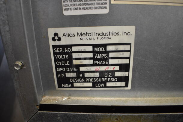 Atlas Metal WF-3 Stainless Steel Commercial Frost Top Cold Drop In. 115 Volts, 1 Phase. 43x24x21. Tested and Working! - Image 6 of 7