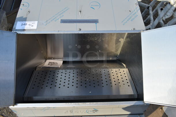 BRAND NEW SCRATCH AND DENT! 2023 ServIt 423TCW26 Stainless Steel Commercial 26 Gallon First-In First-Out Chip Warmer / Merchandiser. 120 Volts, 1 Phase.  - Image 6 of 7