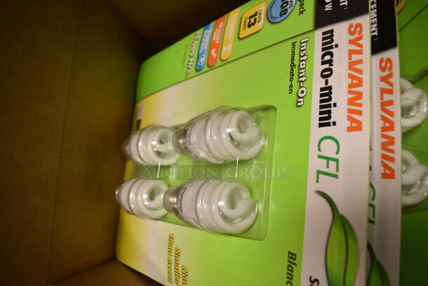 ALL ONE MONEY! Pallet Lot of Various Items Including Halogen-IR Floodlight, Reflector Light Bulbs, Micro Mini CFL, 40W Globe Light, Floor Sealer, Air Compressor, and Plastic Containers - Image 8 of 12