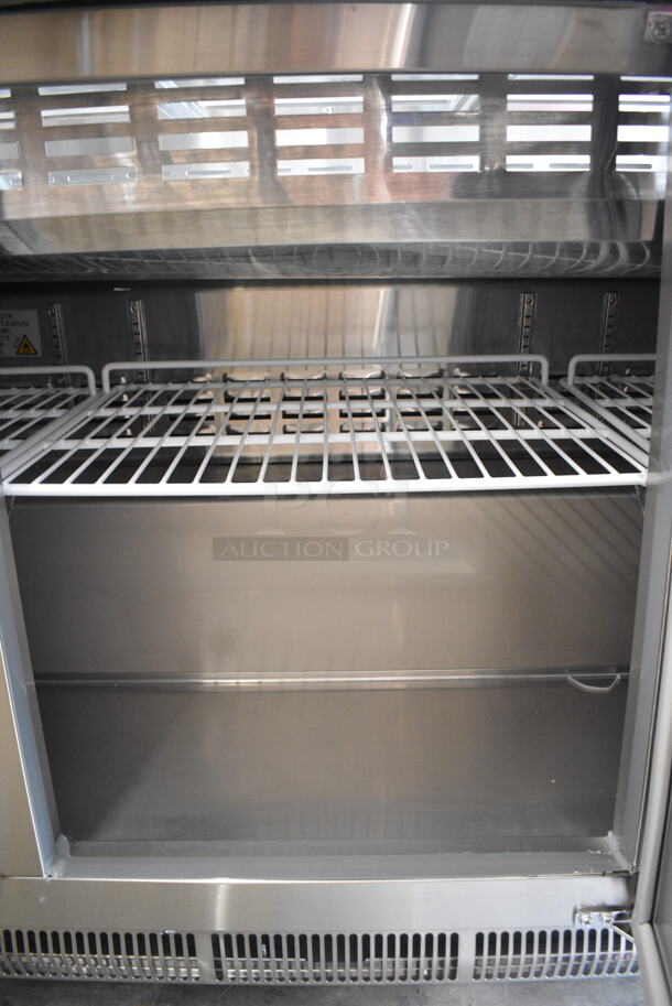 BRAND NEW SCRATCH AND DENT! 2024 Avantco 178SSCFT72HC Stainless Steel Commercial Refrigerated Salad Bar / Cold Food Table on Commercial Casters. 115 Volts, 1 Phase. Tested and Working! - Image 10 of 12
