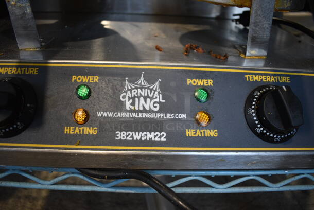 Carnival King 382WSM22 Stainless Steel Commercial Countertop 2 Head Waffle Cone Maker. 20x17x12. Tested and Working! - Image 6 of 7
