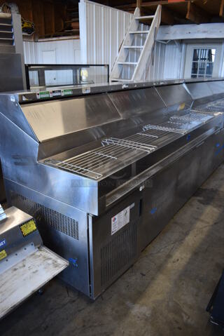 Randell DPM102L Stainless Steel Commercial Prep Table on Commercial Casters. 115 Volts, 1 Phase. 102x34x51. Tested and Powers On But Does Not Get Cold