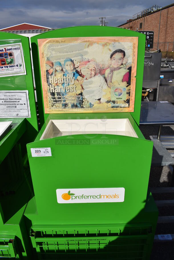 Green Metal Cart on Commercial Casters. 32x30x65 - Image 1 of 5