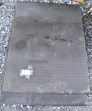 2 Black Floor Mats. 36x48. 2 Times Your Bid!
