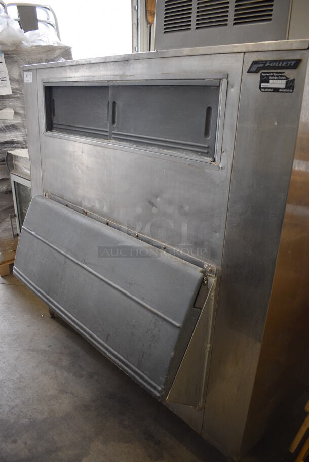 Scotsman Model FME1200AE-3A Stainless Steel Commercial Ice Machine Head on Follett Stainless Steel Commercial Ice Bin. 208/230 Volts, 3 Phase. 60x40x87 - Image 4 of 8