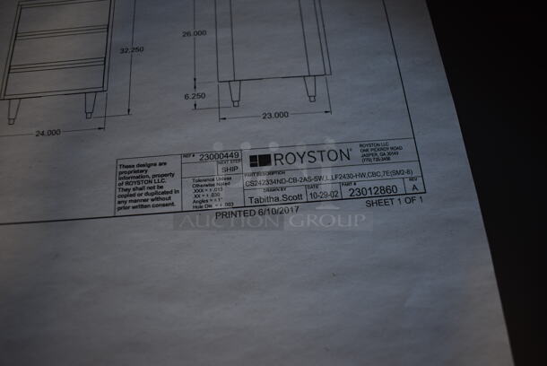 BRAND NEW! Royston Metal Gray Cabinet w/ Wood Pattern Countertop. 24x30x28 - Image 6 of 6