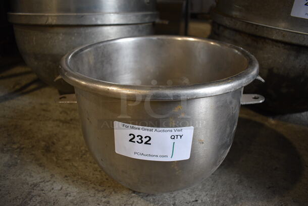 Hobart A-200-12 Stainless Steel Commercial 20 Quart Mixing Bowl. 14x12.5x10