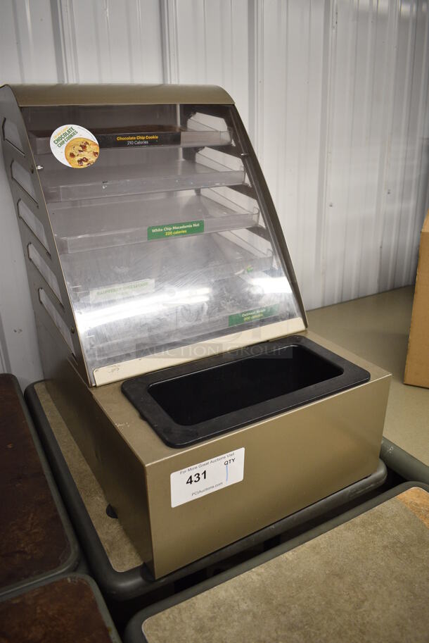 Nemco Brown Metal Countertop Dry Cookie Merchandiser Display Case w/ Drink Bin. 15.5x22.5x23.5 - Image 4 of 4