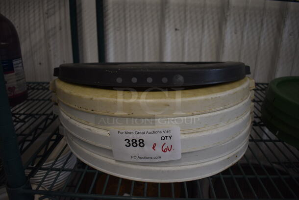 ALL ONE MONEY! Lot of 6 Poly Trash Can Lids! 17x16x1 - Image 1 of 2