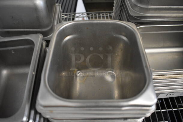 8 Stainless Steel 1/6 Size Drop In Bins. 1/6x6. 8 Times Your Bid! - Image 3 of 3