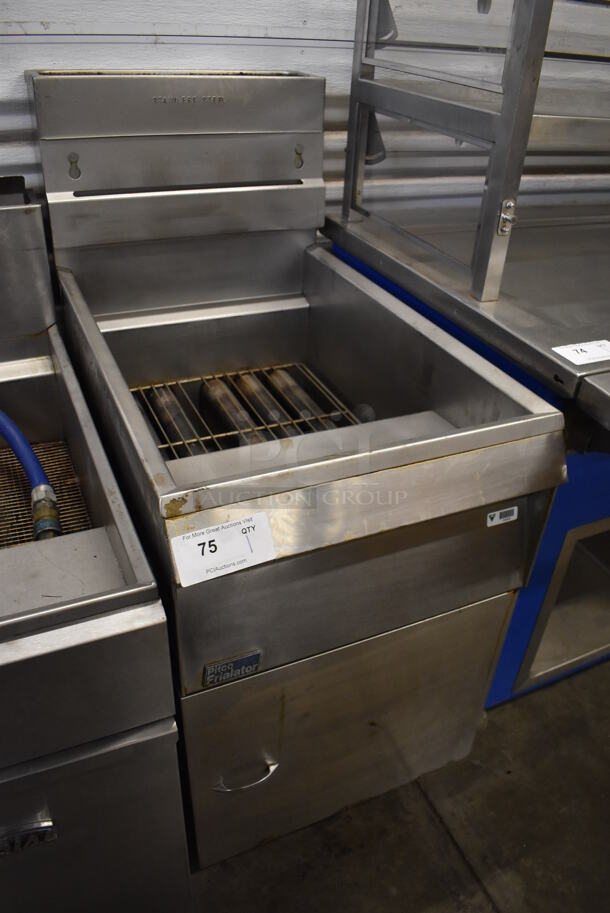 Pitco Frialator 18SS Stainless Steel Commercial Floor Style Natural Gas Powered 65 Pound Capacity Deep Fat Fryer. 150,000 BTU. 20x36x49 - Image 2 of 7