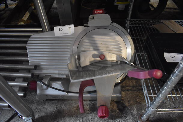 Berkel 827E-PLUS Stainless Steel Commercial Countertop Meat Slicer w/ Blade Sharpener. 115 Volts, 1 Phase. Tested and Working!