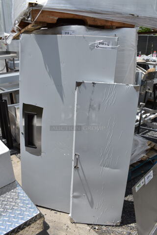2 BRAND NEW SCRATCH AND DENT! Stainless Steel Door and Lid. 2 Times Your Bid!