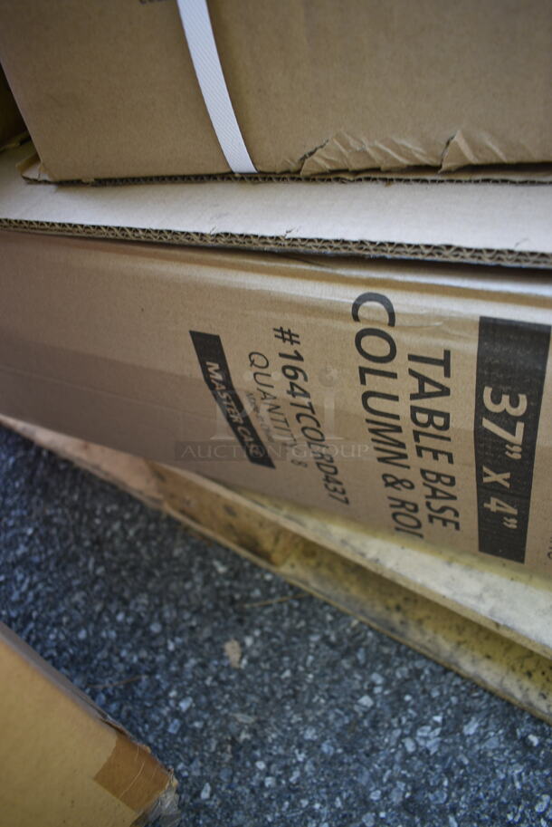 PALLET LOT of 12 BRAND NEW SCRATCH AND DENT! Items Including Flat FBT2084A01 Auto Adjust UR22 Table Base Parts, 164TB5222 Lancaster Table & Seating 5" x 22" Straight Cast Iron Table Base Plate, 164TCOLROD25 Lancaster Table & Seating 25 3/16" Standard Height Table Base Column and Rod, 164TS1000 Lancaster Table & Seating 10" Cast Iron Table Base Spider, 164TCOLRD437 Lancaster Table & Seating 37 1/2" x 4" Bar Height Table Base Column and Rod. 12 Times Your Bid!  - Image 11 of 12
