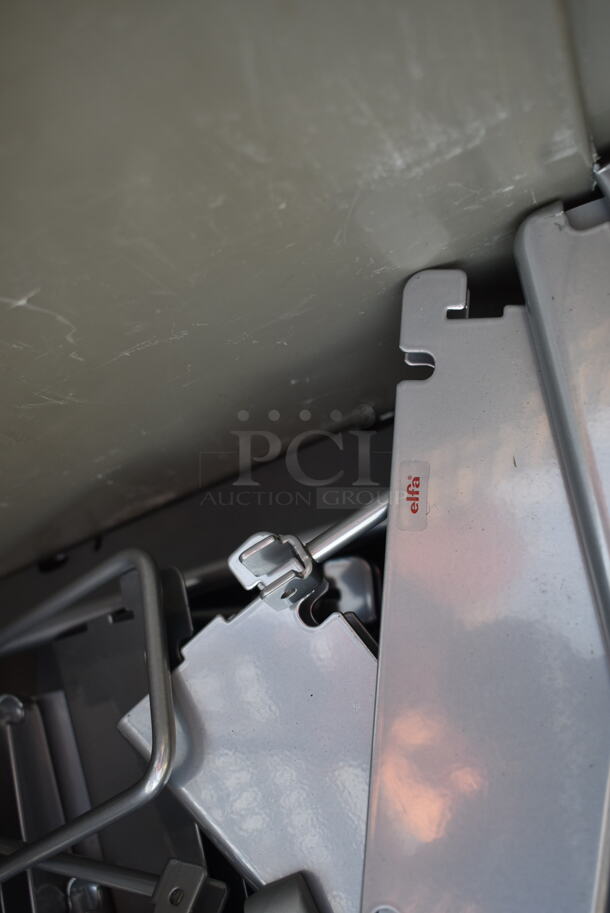 ALL ONE MONEY! Lot of Various Items Including Gray Poly Bins w/ Contents including Plastic Sheets for Shelves - Image 4 of 5