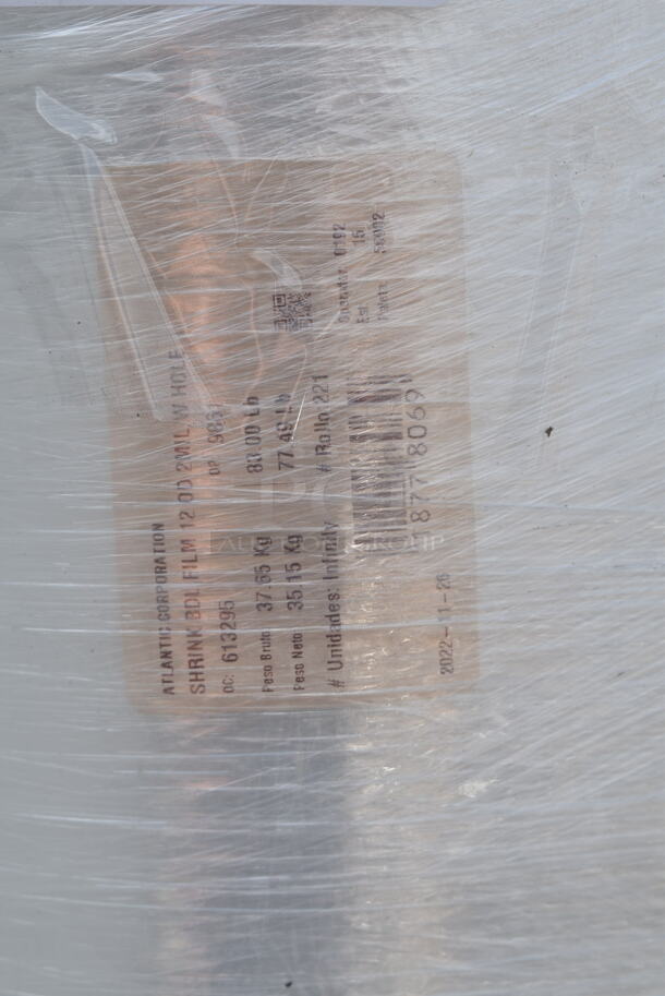 PALLET LOT of 20 BRAND NEW SCRATCH AND DENT! Atlantic 482MIL120D Bundler Film Plastic Wrap Rolls. 20 Times Your Bid! - Image 3 of 3