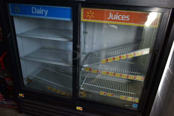 2019 True GDM-41SL-48-HC-LD Metal Commercial 2 Door Reach In Cooler Merchandiser w/ Poly Coated Racks. 115 Volts, 1 Phase. Tested and Powers On But Does Not Get Cold - Image 2 of 5