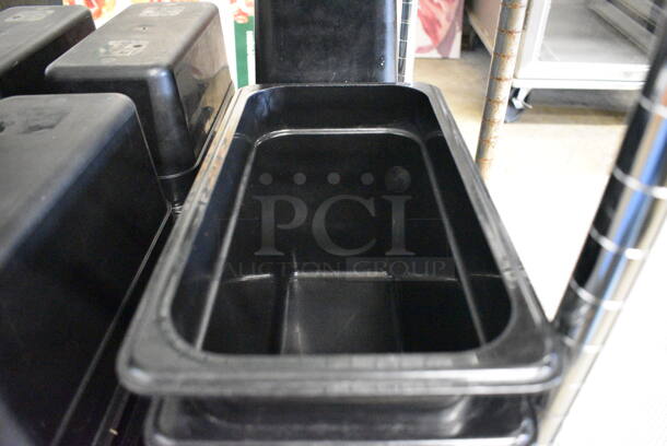ALL ONE MONEY! Lot of 10 Cambro Black Poly 1/3 Size Drop In Bins! 1/3x8 - Image 3 of 3