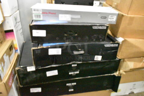 5 IN ORIGINAL BOX! Items Including Pyle PKBRD37WT Portable Digital Piano, Dell U2719D UltraSharp 27 Monitor, Dell UP3017 Monitor, Dell U3824DW UltraSharp 38 Curved Monitor, Dell U3821DW Monitor. 5 Times Your Bid! 