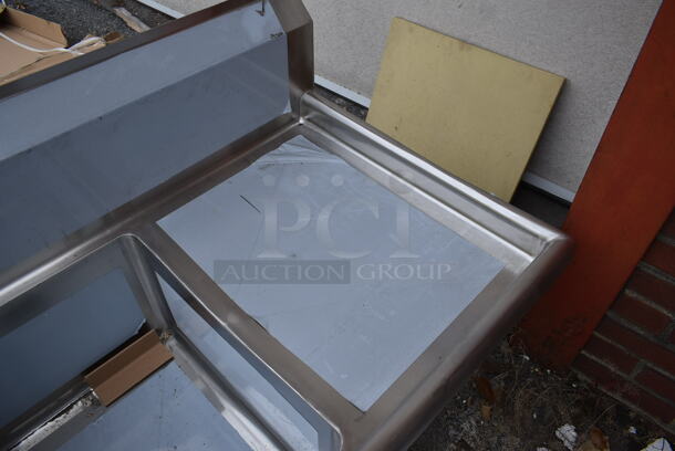 BRAND NEW SCRATCH AND DENT! Regency 600IB1824S31620218 Stainless Steel Commercial 3 Bay Sink w/ Dual Drain Boards. No Legs. Bays 16x20. Drain Boards 16x22 - Image 5 of 5