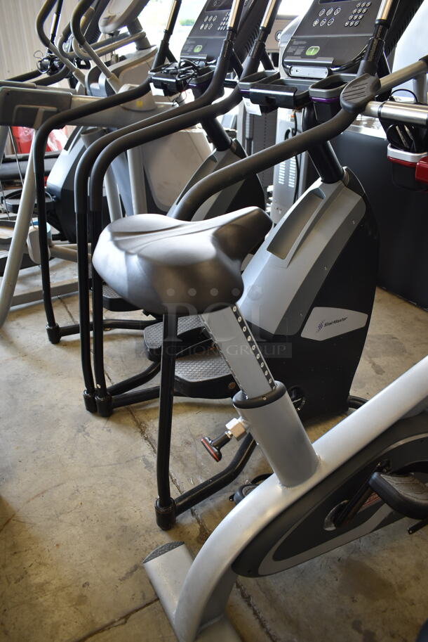 Star Trac Metal Commercial Floor Style Stationary Exercise Bicycle w/ Monitor and Heart Rate Handle Grip Monitors. Tested and Working! - Image 5 of 5