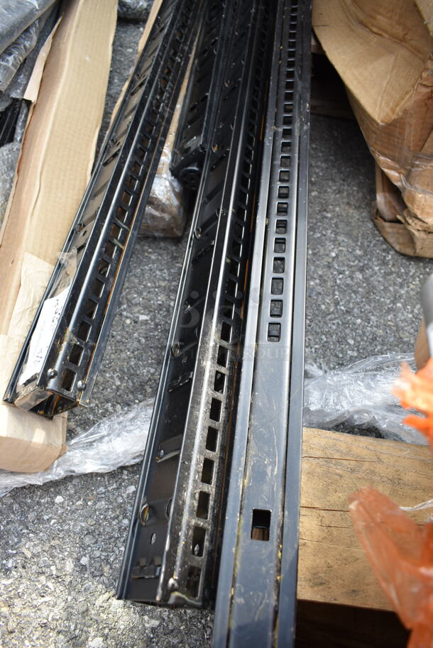ALL ONE MONEY! Lot of 5 Black Metal Shelving Pieces - Image 3 of 4