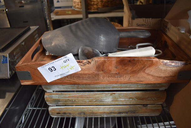ALL ONE MONEY! Tier Lot of Various Items Including Wooden Crates and Utensils - Image 2 of 5