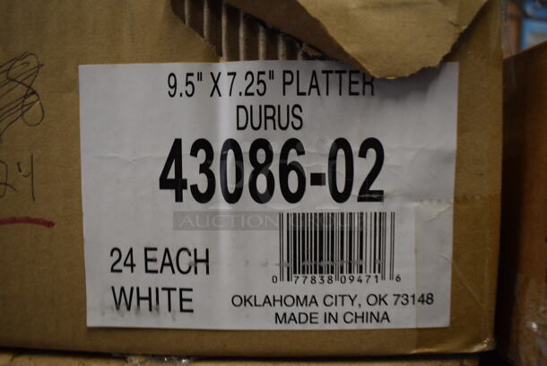 ALL ONE MONEY! Lot of 24 BRAND NEW IN BOX! Carlisle White Poly Oval Plates. 9.5x7.25x1 - Image 4 of 4