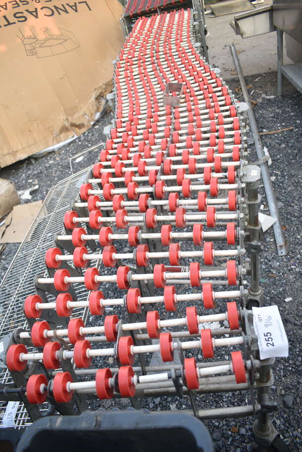 Nestaflex Metal Roller Expandable Conveyor Belt on Commercial Casters.  - Image 4 of 6