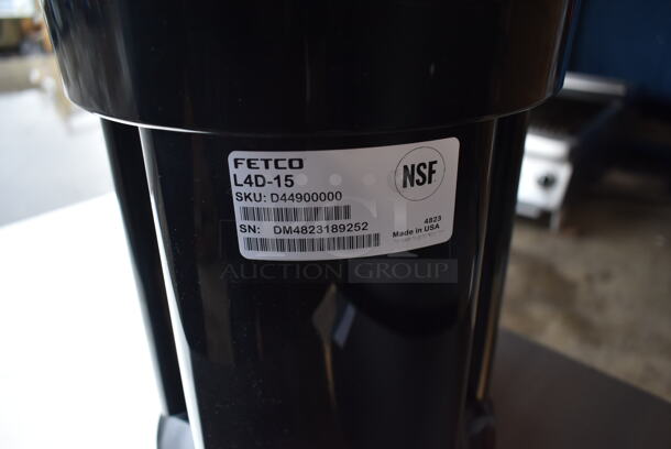 BRAND NEW SCRATCH AND DENT! Fetco L4D-15 Luxus 1.5 Gallon Stainless Steel Coffee Server with Stand - Image 10 of 12
