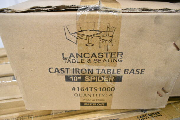 2 Box of 4 BRAND NEW SCRATCH AND DENT! Lancaster Table & Seating 164TS1000 10" Cast Iron Table Base Spider and Box of Various Screws. 2 Times Your Bid!  - Image 3 of 6