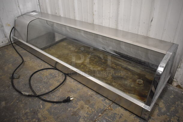 Turbo Air SAK-60L Stainless Steel Commercial Countertop Refrigerated Sushi Display Case Merchandiser. 120 Volts, 1 Phase. 60x14x12. Tested and Working! - Image 1 of 5