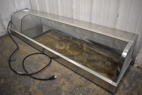 Turbo Air SAK-60L Stainless Steel Commercial Countertop Refrigerated Sushi Display Case Merchandiser. 120 Volts, 1 Phase. 60x14x12. Tested and Working!