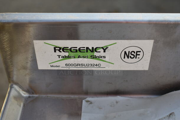 BRAND NEW SCRATCH AND DENT! Regency 600GRSU2324C Stainless Steel Corrugated Top Glass Rack Storage Unit - 23" x 24" - Image 7 of 7