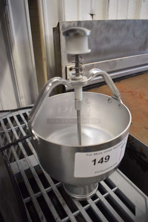 Metal Dough Dropper Hopper. 6.5x6.5x12.5 - Image 3 of 4