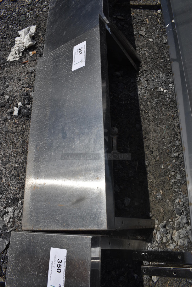Stainless Steel Shelf w/ Wall Mount Brackets. 24x12x12 - Image 3 of 3